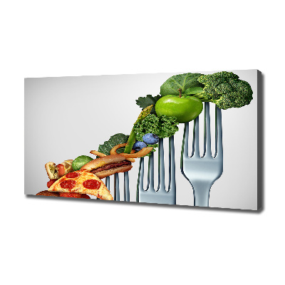 Fotocuadro en lienzo de alta calidad horizontal Progreso de la dieta