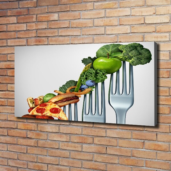 Fotocuadro en lienzo de alta calidad horizontal Progreso de la dieta