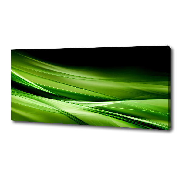 Cuadro canvas con impresión uv duradera horizontal Fondo de ondas verdes