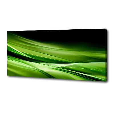 Cuadro canvas con impresión uv duradera horizontal Fondo de ondas verdes