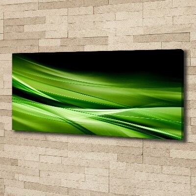 Cuadro canvas con impresión uv duradera horizontal Fondo de ondas verdes