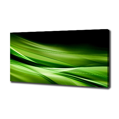 Cuadro canvas con impresión uv duradera horizontal Fondo de ondas verdes