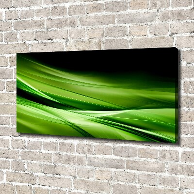 Cuadro canvas con impresión uv duradera horizontal Fondo de ondas verdes