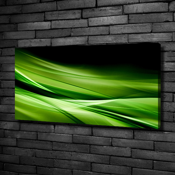 Cuadro canvas con impresión uv duradera horizontal Fondo de ondas verdes