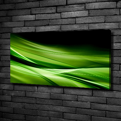 Cuadro canvas con impresión uv duradera horizontal Fondo de ondas verdes