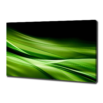 Cuadro canvas con impresión uv duradera horizontal Fondo de ondas verdes