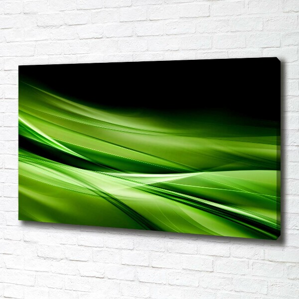 Cuadro canvas con impresión uv duradera horizontal Fondo de ondas verdes