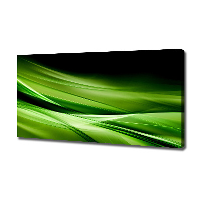 Cuadro canvas con impresión uv duradera horizontal Fondo de ondas verdes