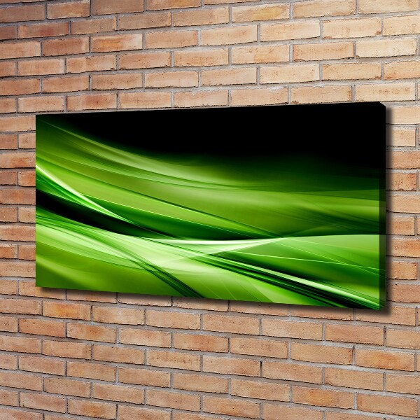 Cuadro canvas con impresión uv duradera horizontal Fondo de ondas verdes