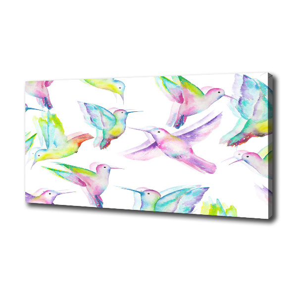 Cuadro canvas con impresión uv duradera horizontal Colibríes