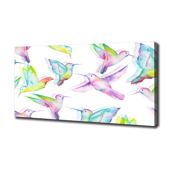 Cuadro canvas con impresión uv duradera horizontal Colibríes