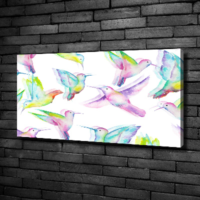 Cuadro canvas con impresión uv duradera horizontal Colibríes