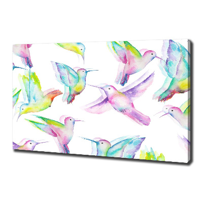 Cuadro canvas con impresión uv duradera horizontal Colibríes