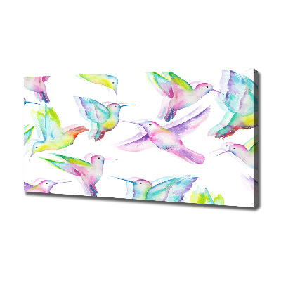 Cuadro canvas con impresión uv duradera horizontal Colibríes