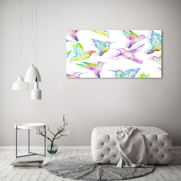 Cuadro canvas con impresión uv duradera horizontal Colibríes