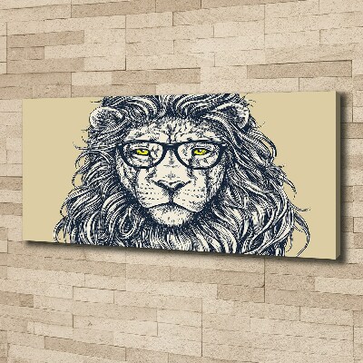 Cuadro canvas con impresión uv duradera horizontal León hipster