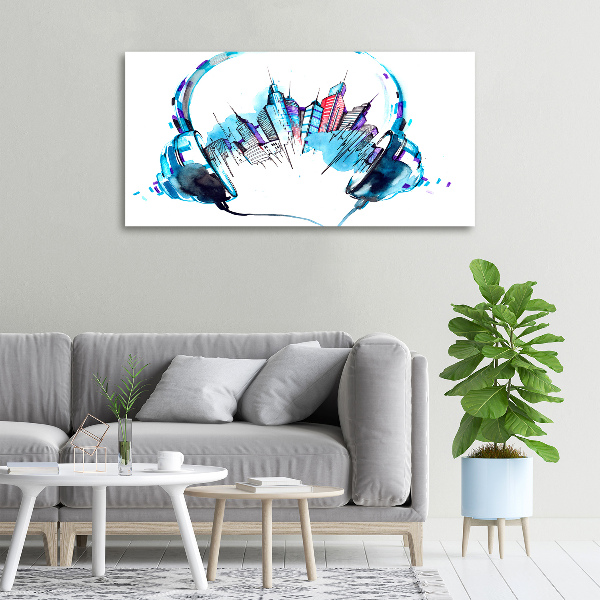 Fotocuadro en lienzo de alta calidad horizontal Sonidos de la ciudad