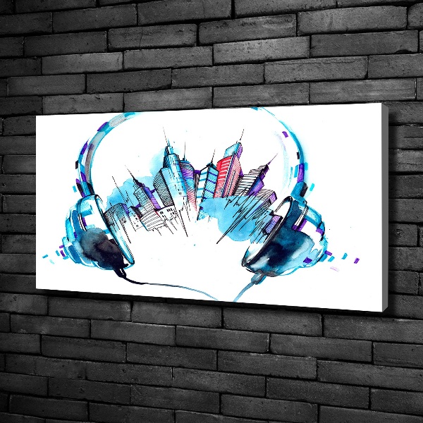 Fotocuadro en lienzo de alta calidad horizontal Sonidos de la ciudad