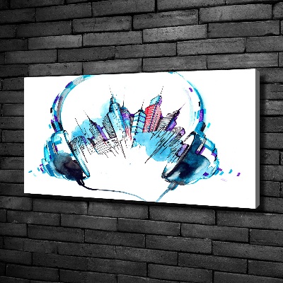 Fotocuadro en lienzo de alta calidad horizontal Sonidos de la ciudad