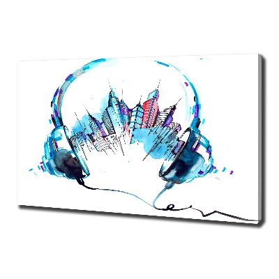 Fotocuadro en lienzo de alta calidad horizontal Sonidos de la ciudad