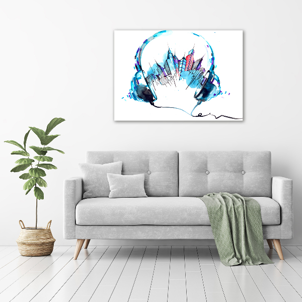 Fotocuadro en lienzo de alta calidad horizontal Sonidos de la ciudad