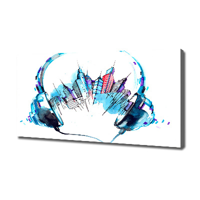 Fotocuadro en lienzo de alta calidad horizontal Sonidos de la ciudad