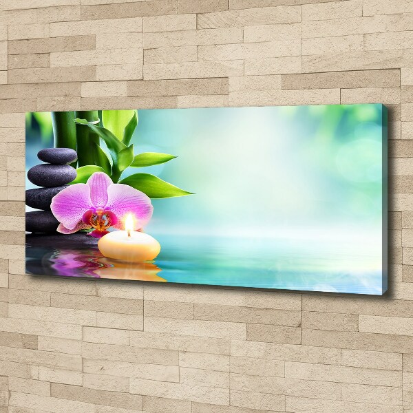 Fotocuadro en lienzo de alta calidad horizontal Orquídea de bambú