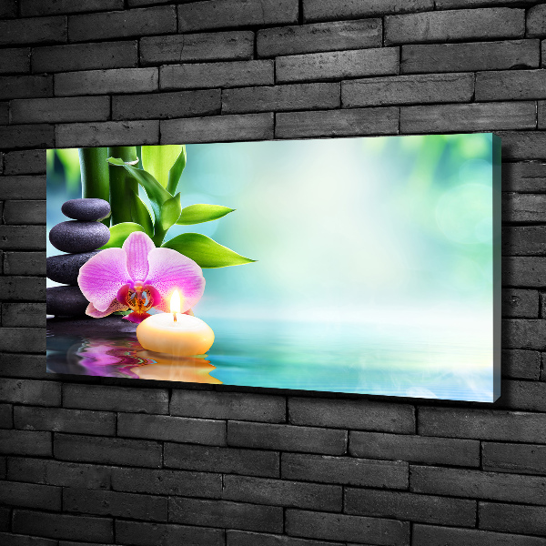 Fotocuadro en lienzo de alta calidad horizontal Orquídea de bambú