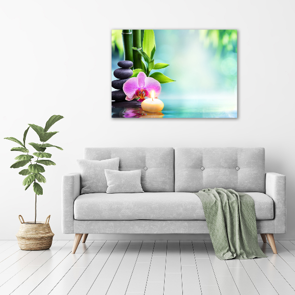 Fotocuadro en lienzo de alta calidad horizontal Orquídea de bambú