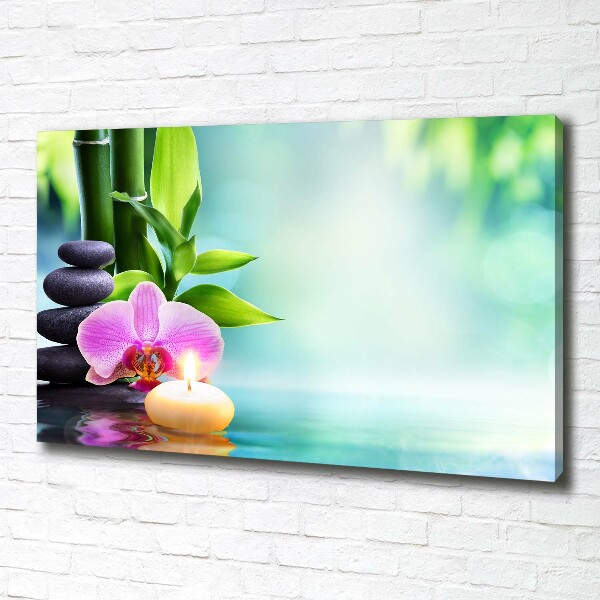 Fotocuadro en lienzo de alta calidad horizontal Orquídea de bambú
