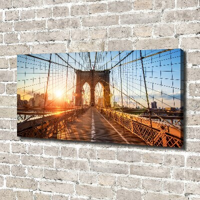 Fotocuadro en lienzo de alta calidad horizontal Puente de Brooklyn