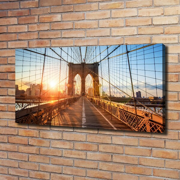 Fotocuadro en lienzo de alta calidad horizontal Puente de Brooklyn