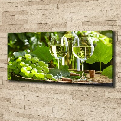 Foto en lienzo con acabado profesional horizontal Vino blanco y fruta