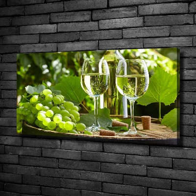 Foto en lienzo con acabado profesional horizontal Vino blanco y fruta