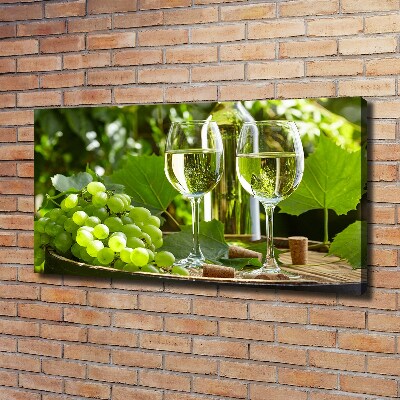 Foto en lienzo con acabado profesional horizontal Vino blanco y fruta