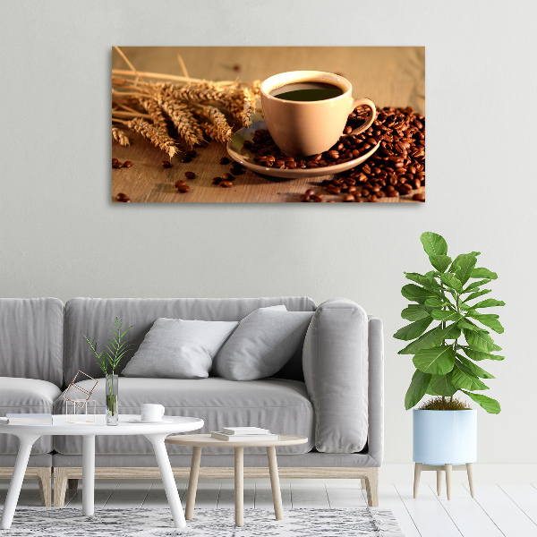 Fotocuadro en lienzo de alta calidad horizontal Café aromático