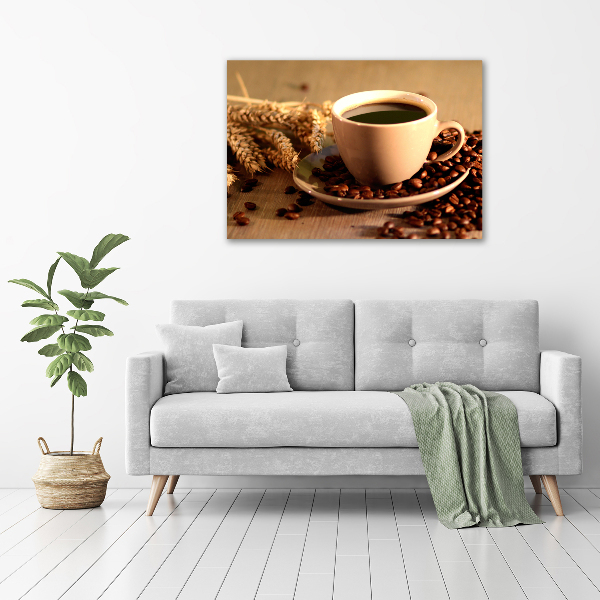 Fotocuadro en lienzo de alta calidad horizontal Café aromático