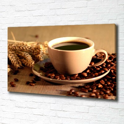 Fotocuadro en lienzo de alta calidad horizontal Café aromático
