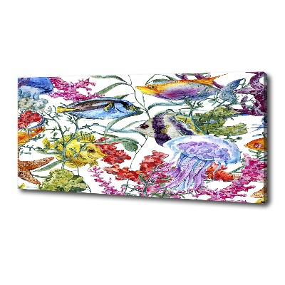 Cuadro canvas moderno de gran formato horizontal Arrecife de coral