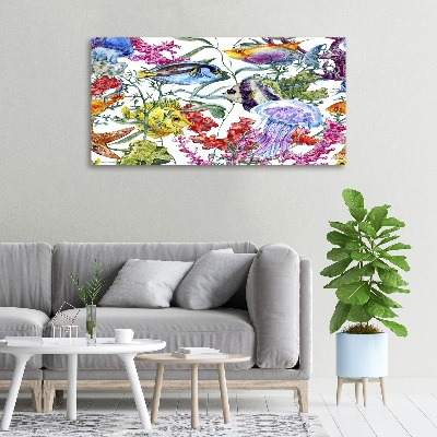 Cuadro canvas moderno de gran formato horizontal Arrecife de coral