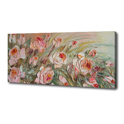 Cuadro canvas con impresión uv duradera horizontal Rosas
