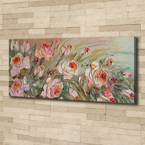 Cuadro canvas con impresión uv duradera horizontal Rosas
