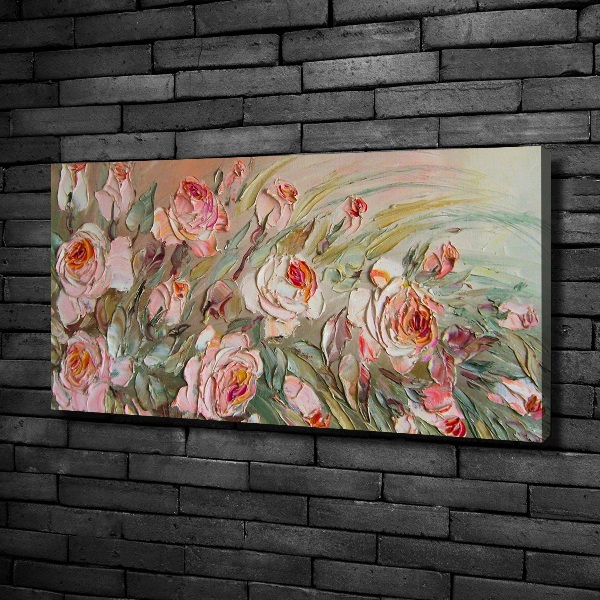 Cuadro canvas con impresión uv duradera horizontal Rosas