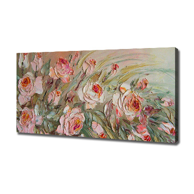 Cuadro canvas con impresión uv duradera horizontal Rosas