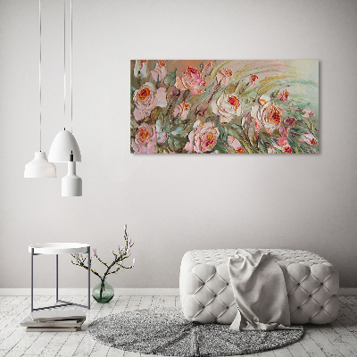 Cuadro canvas con impresión uv duradera horizontal Rosas