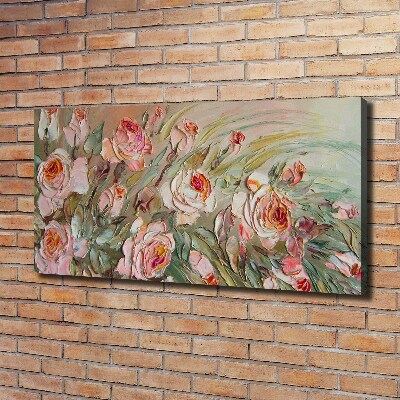 Cuadro canvas con impresión uv duradera horizontal Rosas