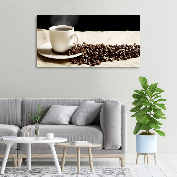 Cuadro canvas con impresión uv duradera horizontal Café aromático