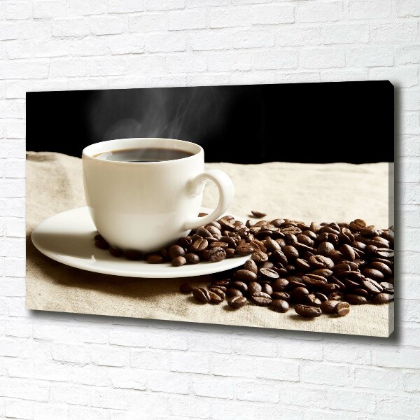 Cuadro canvas con impresión uv duradera horizontal Café aromático