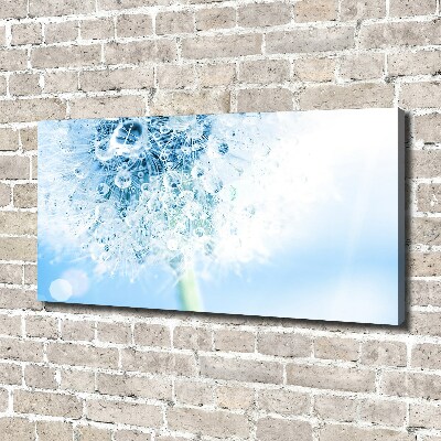 Cuadro canvas moderno de gran formato horizontal Diente de león
