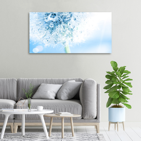 Cuadro canvas moderno de gran formato horizontal Diente de león